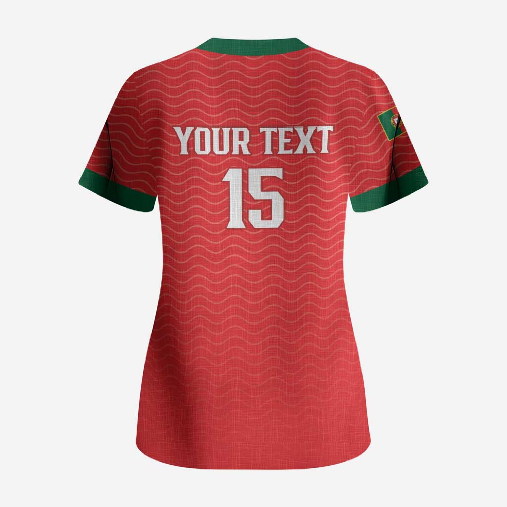 Custom Portugal Football Scrub Top Never Back Down 2026