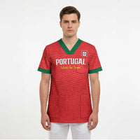 Custom Portugal Football Scrub Top Never Back Down 2026