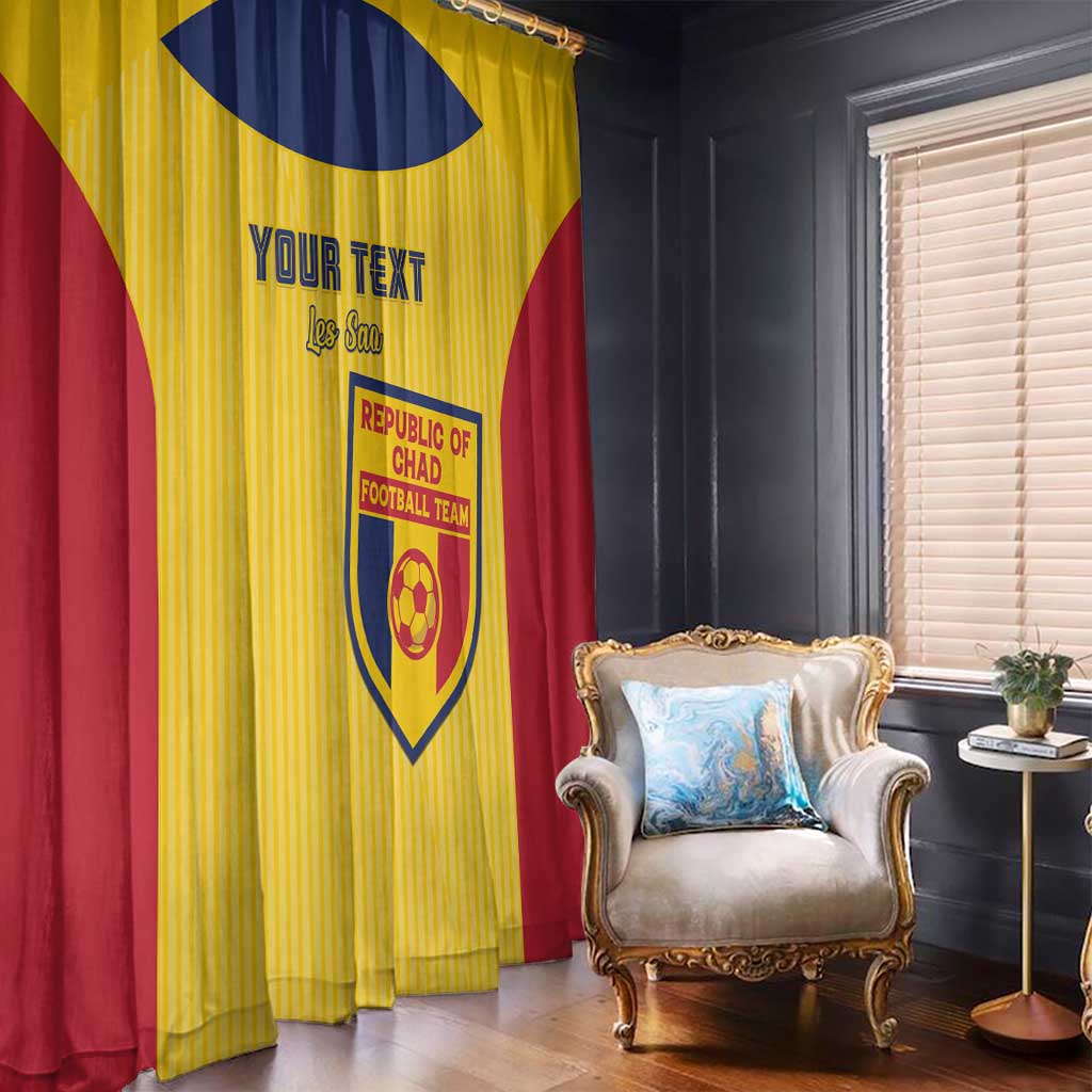 Custom Chad Football Window Curtain Allez Les Sao