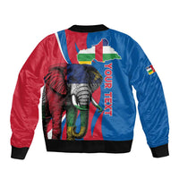 Personalised Central African Republic Bomber Jacket Elephant Coat Of Arms