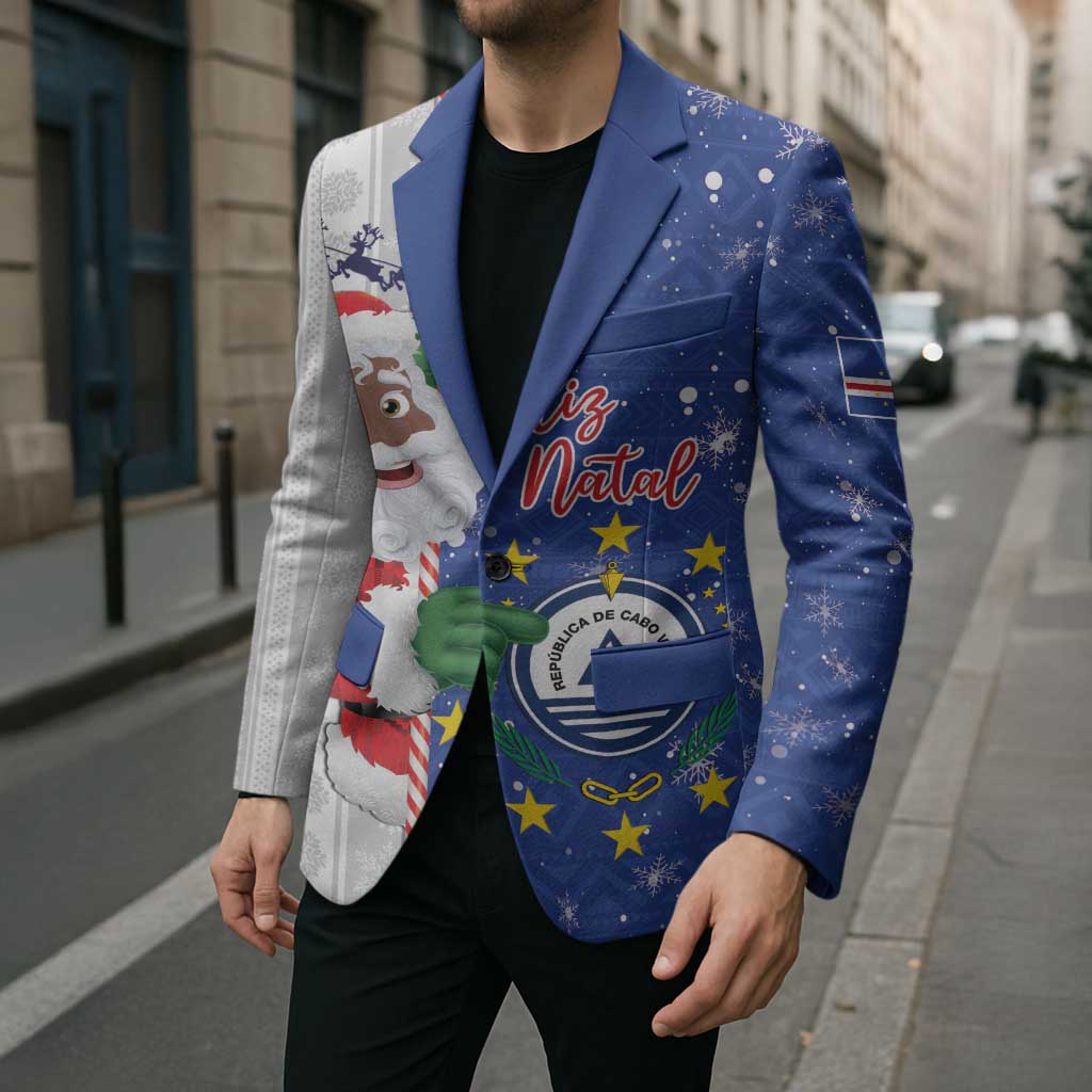 Cape Verde Christmas Blazer Black Santa Felix Natal - Wonder Print Shop