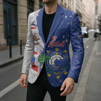 Cape Verde Christmas Blazer Black Santa Felix Natal - Wonder Print Shop
