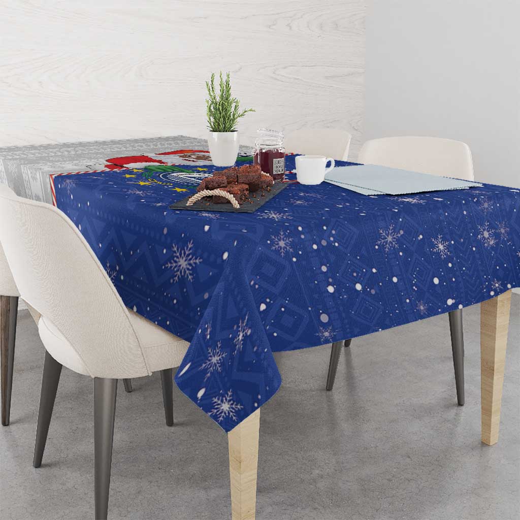 Cape Verde Christmas Tablecloth Black Santa Felix Natal - Wonder Print Shop