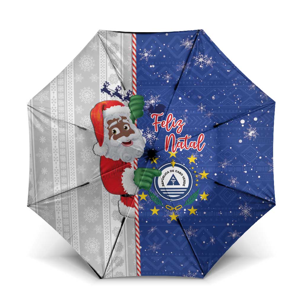 Cape Verde Christmas Umbrella Black Santa Felix Natal - Wonder Print Shop