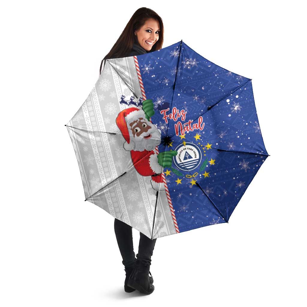 Cape Verde Christmas Umbrella Black Santa Felix Natal - Wonder Print Shop