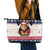 Liberia Christmas Leather Tote Bag My Christmas On You - Lion Santa - Wonder Print Shop