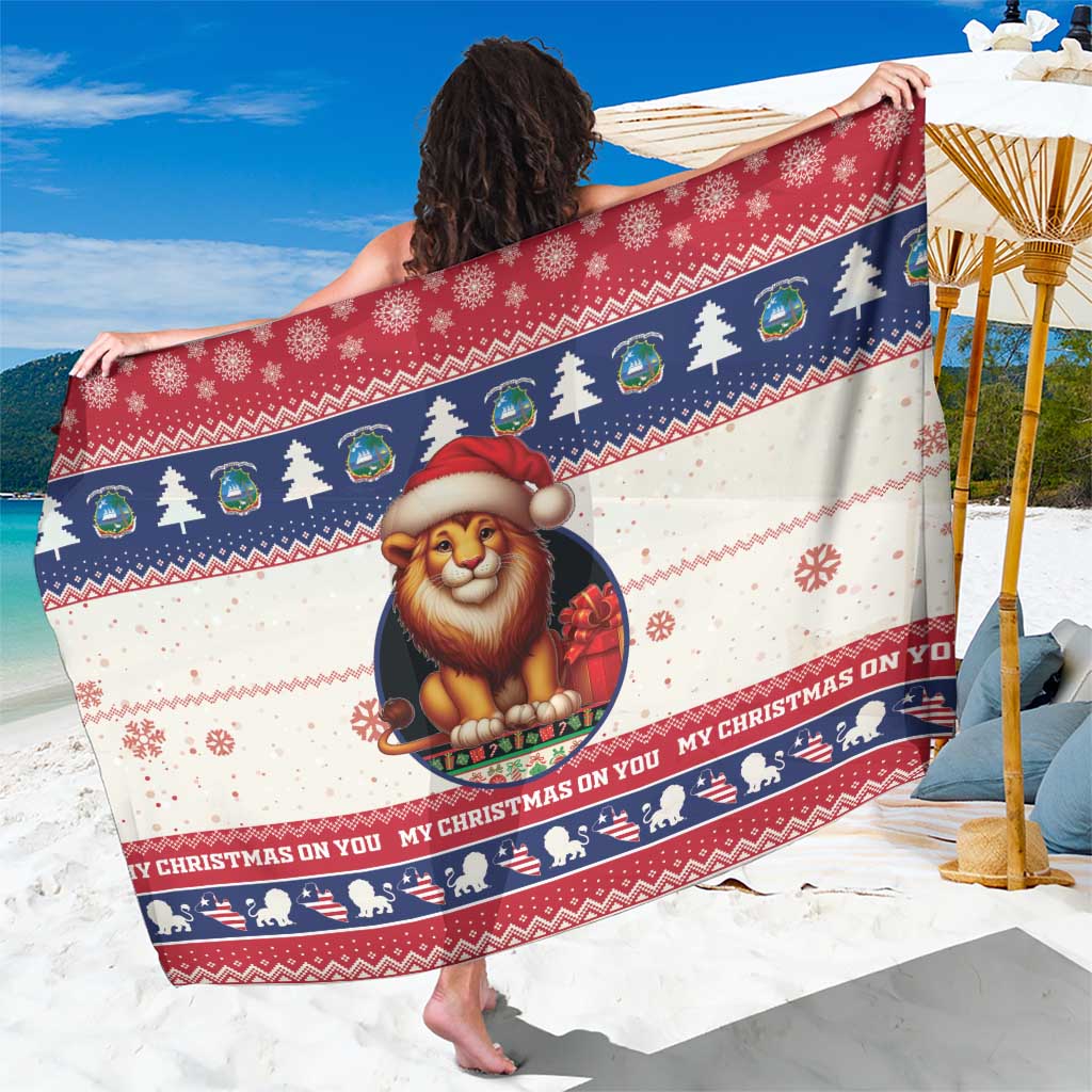 Liberia Christmas Sarong My Christmas On You - Lion Santa