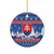 Slovakia Christmas Ceramic Ornament Vesele Vianoce - Coat Of Arms - Wonder Print Shop