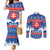 Slovakia Christmas Couples Matching Mermaid Dress and Long Sleeve Button Shirt Vesele Vianoce - Coat Of Arms