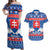 Slovakia Christmas Couples Matching Off Shoulder Maxi Dress and Hawaiian Shirt Vesele Vianoce - Coat Of Arms - Wonder Print Shop