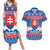 Slovakia Christmas Couples Matching Summer Maxi Dress and Hawaiian Shirt Vesele Vianoce - Coat Of Arms - Wonder Print Shop