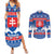 Slovakia Christmas Couples Matching Summer Maxi Dress and Long Sleeve Button Shirt Vesele Vianoce - Coat Of Arms - Wonder Print Shop