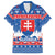 Slovakia Christmas Family Matching Off The Shoulder Long Sleeve Dress and Hawaiian Shirt Vesele Vianoce - Coat Of Arms - Wonder Print Shop