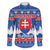 Slovakia Christmas Family Matching Off The Shoulder Long Sleeve Dress and Hawaiian Shirt Vesele Vianoce - Coat Of Arms - Wonder Print Shop