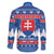 Slovakia Christmas Family Matching Off The Shoulder Long Sleeve Dress and Hawaiian Shirt Vesele Vianoce - Coat Of Arms - Wonder Print Shop