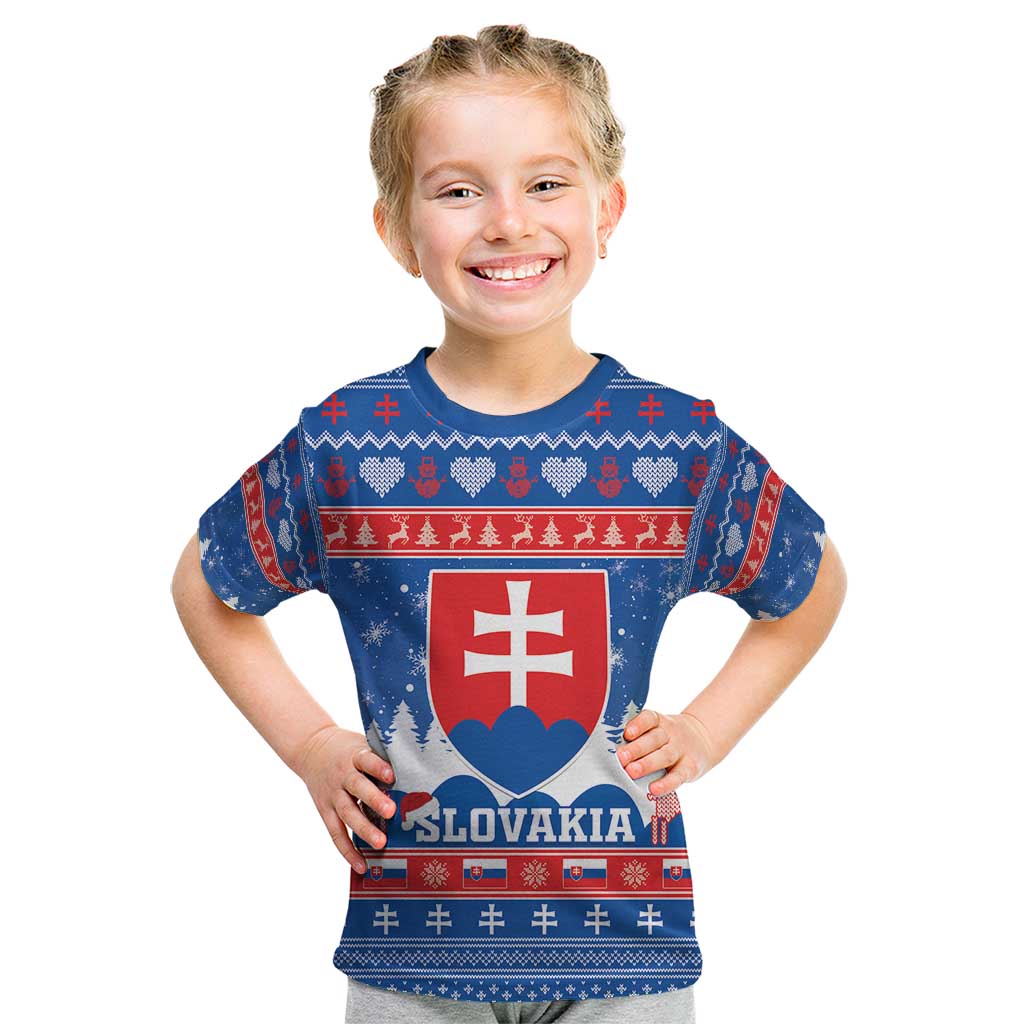 Slovakia Christmas Kid T Shirt Vesele Vianoce - Coat Of Arms - Wonder Print Shop