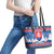 Slovakia Christmas Leather Tote Bag Vesele Vianoce - Coat Of Arms - Wonder Print Shop