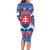 Slovakia Christmas Long Sleeve Bodycon Dress Vesele Vianoce - Coat Of Arms - Wonder Print Shop