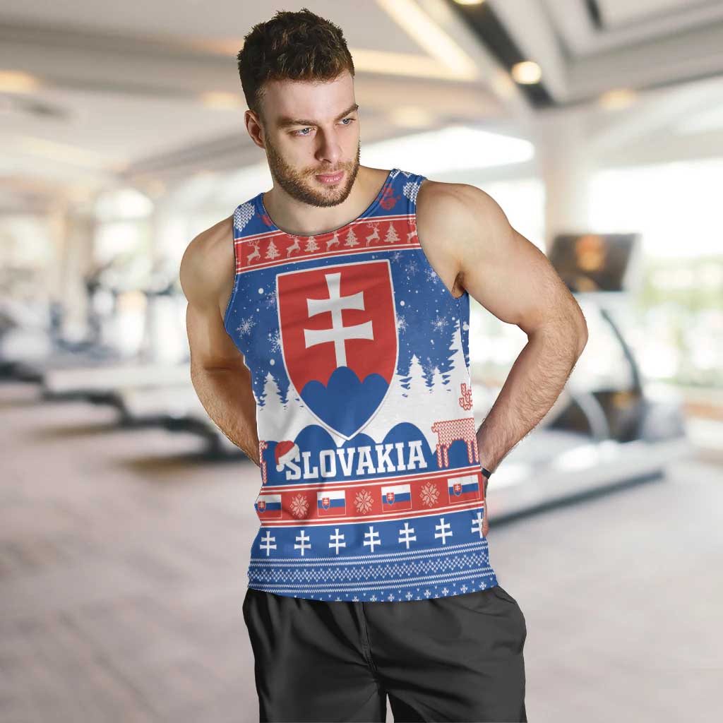 Slovakia Christmas Men Tank Top Vesele Vianoce - Coat Of Arms - Wonder Print Shop