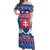 Slovakia Christmas Off Shoulder Maxi Dress Vesele Vianoce - Coat Of Arms - Wonder Print Shop