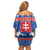 Slovakia Christmas Off Shoulder Short Dress Vesele Vianoce - Coat Of Arms - Wonder Print Shop