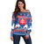 Slovakia Christmas Off Shoulder Sweater Vesele Vianoce - Coat Of Arms - Wonder Print Shop