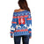 Slovakia Christmas Off Shoulder Sweater Vesele Vianoce - Coat Of Arms - Wonder Print Shop