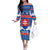 Slovakia Christmas Off The Shoulder Long Sleeve Dress Vesele Vianoce - Coat Of Arms - Wonder Print Shop