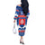 Slovakia Christmas Off The Shoulder Long Sleeve Dress Vesele Vianoce - Coat Of Arms - Wonder Print Shop