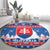 Slovakia Christmas Round Carpet Vesele Vianoce - Coat Of Arms