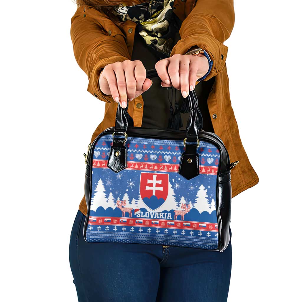 Slovakia Christmas Shoulder Handbag Vesele Vianoce - Coat Of Arms