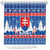 Slovakia Christmas Shower Curtain Vesele Vianoce - Coat Of Arms