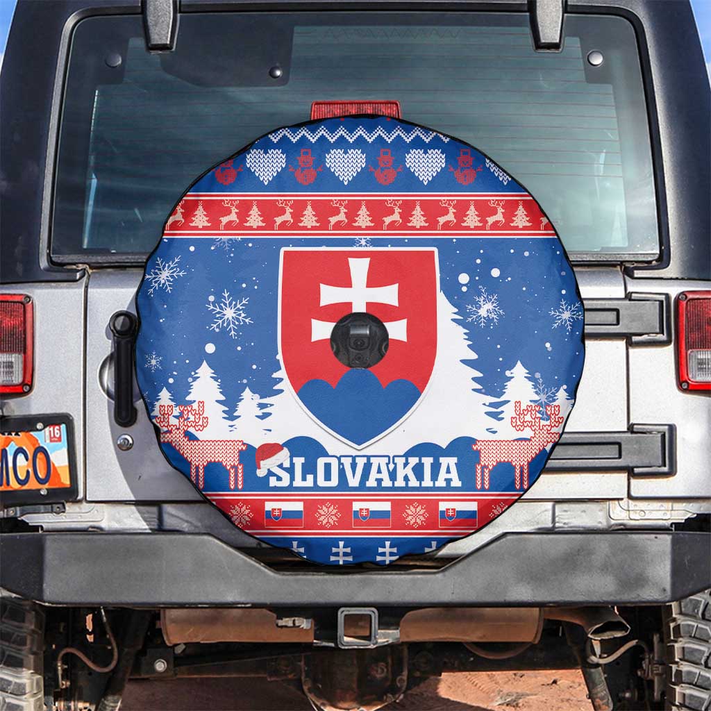 Slovakia Christmas Spare Tire Cover Vesele Vianoce - Coat Of Arms - Wonder Print Shop