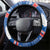 Slovakia Christmas Steering Wheel Cover Vesele Vianoce - Coat Of Arms - Wonder Print Shop