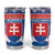 Slovakia Christmas Tumbler Cup Vesele Vianoce - Coat Of Arms - Wonder Print Shop