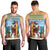 Aruba Christmas Men Tank Top Surfing Santa Bon Pasco - Wonder Print Shop