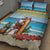 Aruba Christmas Quilt Bed Set Surfing Santa Bon Pasco - Wonder Print Shop