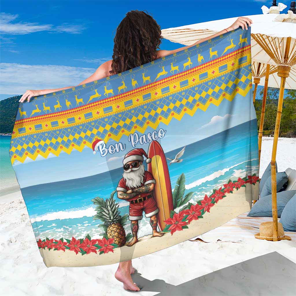 Aruba Christmas Sarong Surfing Santa Bon Pasco