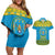 Rwanda Christmas Couples Matching Off Shoulder Short Dress and Hawaiian Shirt Coat Of Arms Noheli Nziza - Wonder Print Shop