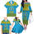 Rwanda Christmas Family Matching Off The Shoulder Long Sleeve Dress and Hawaiian Shirt Coat Of Arms Noheli Nziza