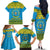 Rwanda Christmas Family Matching Off The Shoulder Long Sleeve Dress and Hawaiian Shirt Coat Of Arms Noheli Nziza