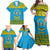 Rwanda Christmas Family Matching Off Shoulder Maxi Dress and Hawaiian Shirt Coat Of Arms Noheli Nziza