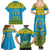 Rwanda Christmas Family Matching Summer Maxi Dress and Hawaiian Shirt Coat Of Arms Noheli Nziza