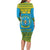 Rwanda Christmas Long Sleeve Bodycon Dress Coat Of Arms Noheli Nziza - Wonder Print Shop