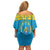 Rwanda Christmas Off Shoulder Short Dress Coat Of Arms Noheli Nziza - Wonder Print Shop