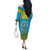 Rwanda Christmas Off The Shoulder Long Sleeve Dress Coat Of Arms Noheli Nziza - Wonder Print Shop