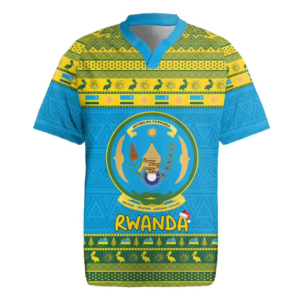 Rwanda Christmas Rugby Jersey Coat Of Arms Noheli Nziza