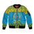 Rwanda Christmas Sleeve Zip Bomber Jacket Coat Of Arms Noheli Nziza - Wonder Print Shop