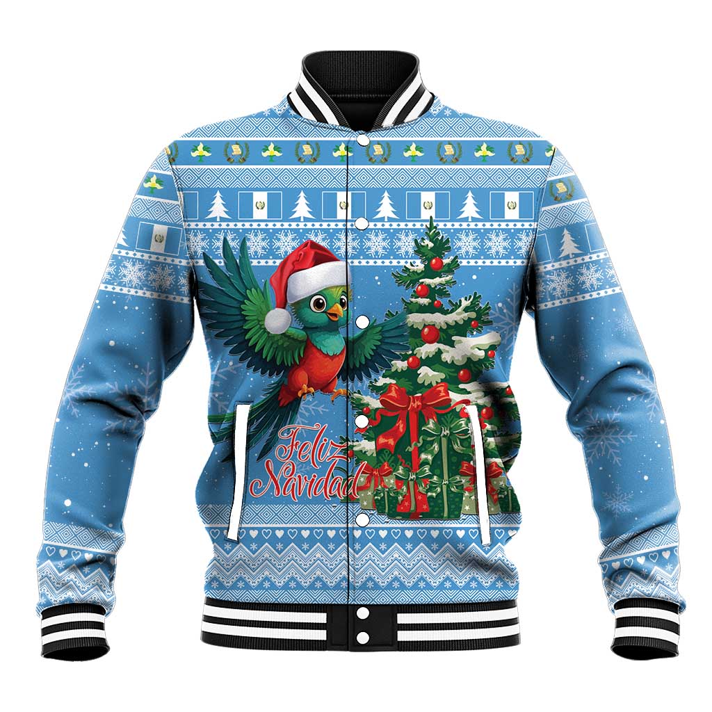 Guatemala Christmas Baseball Jacket Quetzal Feliz Navidad - Wonder Print Shop