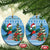 Guatemala Christmas Ceramic Ornament Quetzal Feliz Navidad - Wonder Print Shop